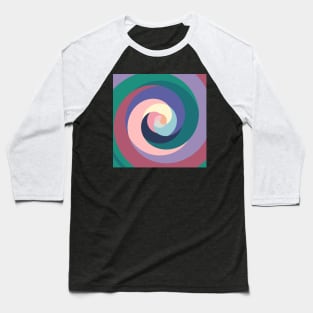 Swirl Various Color Schemes Circle Pattern Baseball T-Shirt